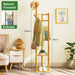 Bamboo Clothes Coat Rack Garment Stand Shelf Tree Hanger Bag Hat Hook Holder - Amazingooh Wholesale