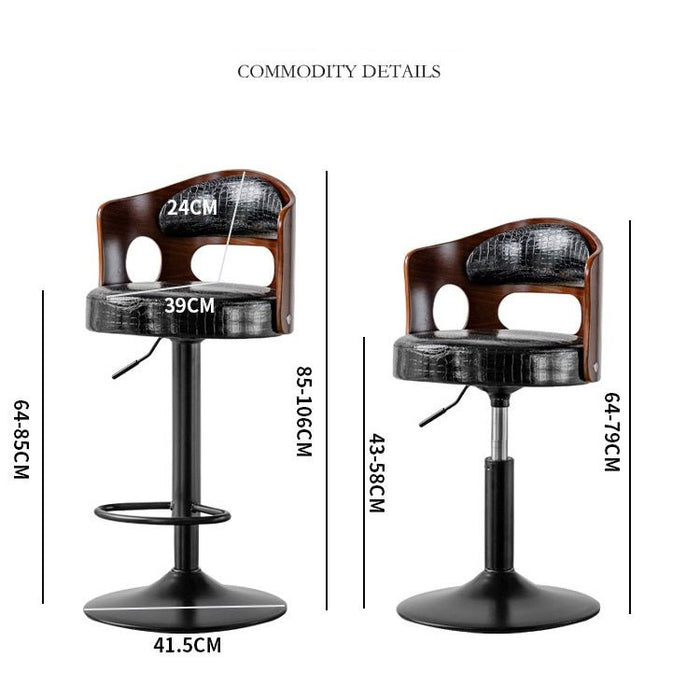 Bar Stools Kitchen Bar Stool Leather Barstools Swivel Gas Lift Counter Chairs BS5105 - Amazingooh Wholesale