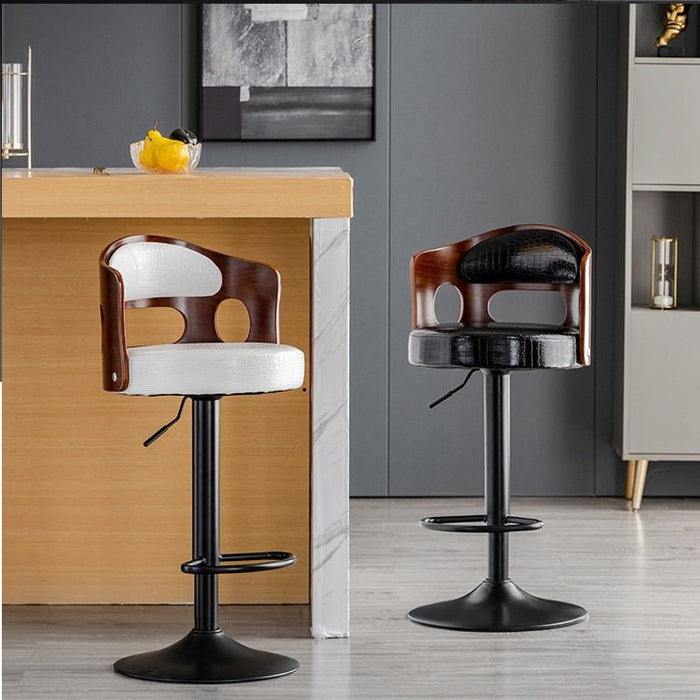 Bar Stools Kitchen Bar Stool Leather Barstools Swivel Gas Lift Counter Chairs BS5105 - Amazingooh Wholesale