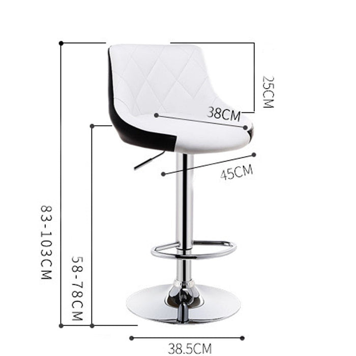 Bar Stools Kitchen Bar Stool Leather Barstools Swivel Gas Lift Counter Chairs x2 - amazingooh