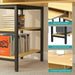 Book Storage Computer Table Desk Student Study Home Office Workstation with Bookshelf - amazingooh