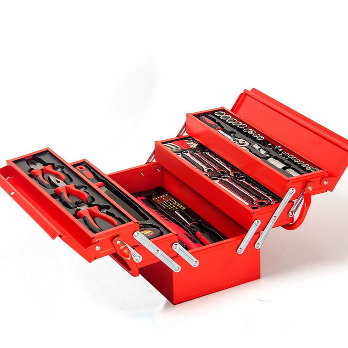 BULLET 118pc Tool Kit Box Set Metal Spanner Socket Organizer Household Toolbox - Amazingooh Wholesale