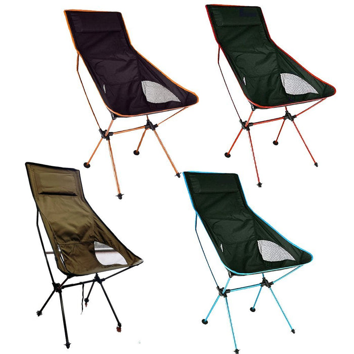 Camping Chair Folding High Back Backpacking Chair with Headrest, Lightweight Portable Compact for Outdoor Camp, Travel, Beach, Picnic, Festival - amazingooh