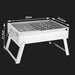Charcoal BBQ Grill Stainless Steel Portable Outdoor Steel Rack Roaster Smoker - amazingooh