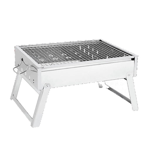 Charcoal BBQ Grill Stainless Steel Portable Outdoor Steel Rack Roaster Smoker - amazingooh