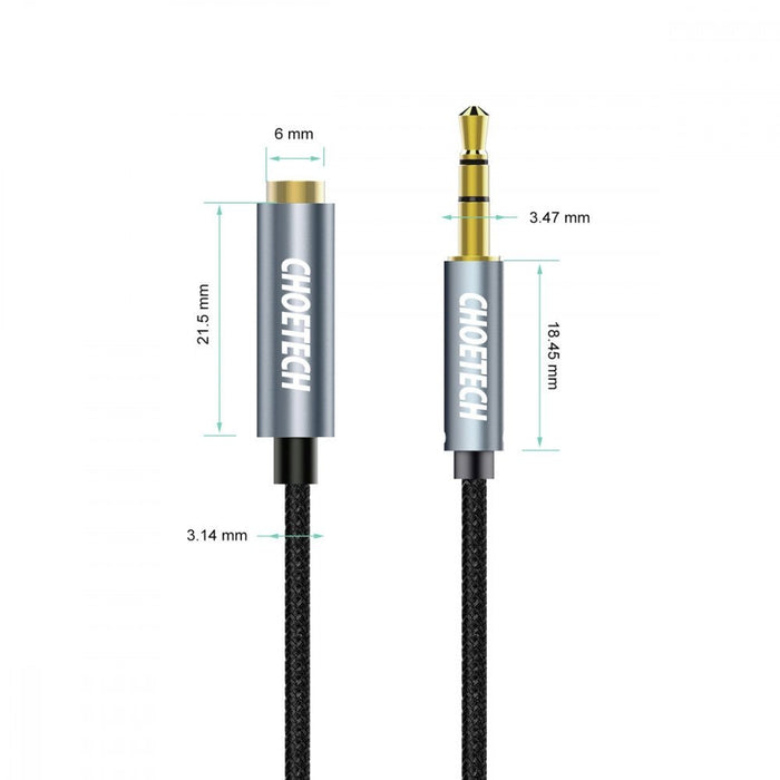 CHOETECH AUX001 3.5mm Stereo Audio Extension Cable 2M - Amazingooh Wholesale
