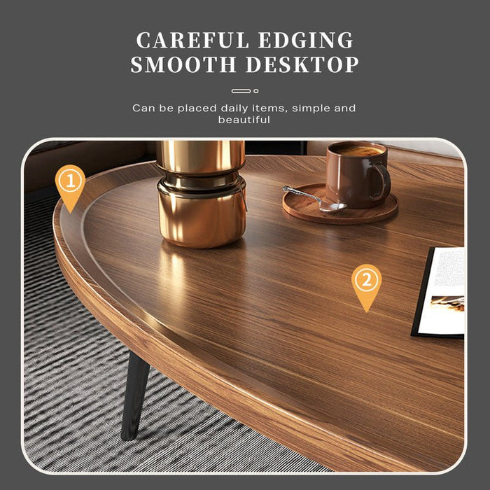 Coffee Table Living Room Accent Oval Table Contemporary Style Leisure Tea Table - Amazingooh Wholesale