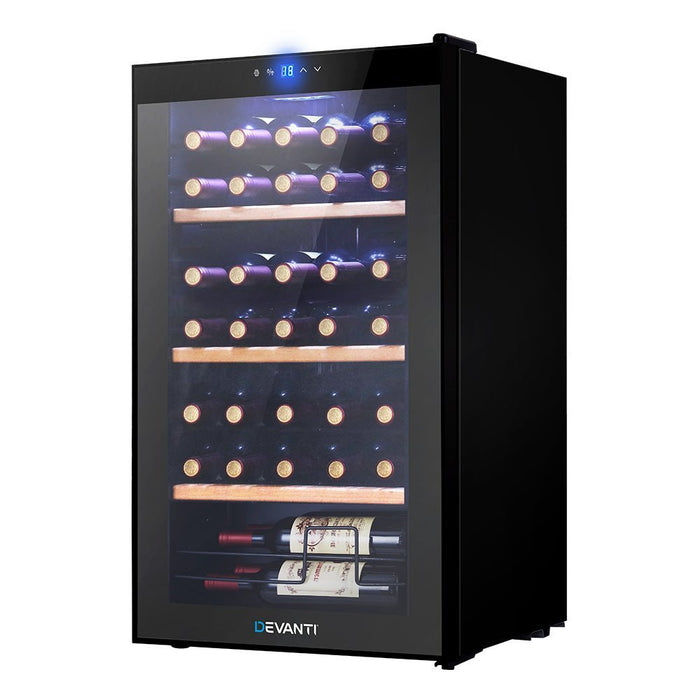 Devanti 34 Bottles Wine Cooler Compressor Chiller Beverage Fridge - Amazingooh Wholesale