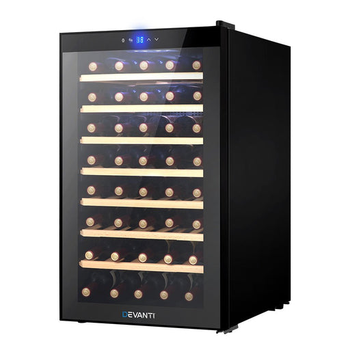 Devanti Wine Cooler Compressor Fridge Chiller Storage Cellar 51 Bottle Black - Amazingooh Wholesale