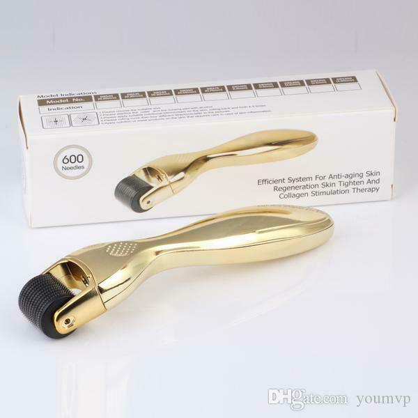 [DRS] 600 Titanium Micro Needle Derma Roller System Skin Care Theraphy - Amazingooh