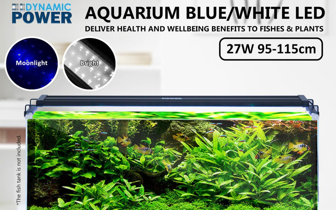 Dynamic Power 27W Aquarium Blue White LED Light for Tank 95-115cm - Amazingooh Wholesale