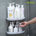 Ecoco Bathroom Corner Shower Shelf Corner Shower Caddy Shower Storage Organizer Wall Mounted for Bathroom, Kitchen, Toilet - amazingooh