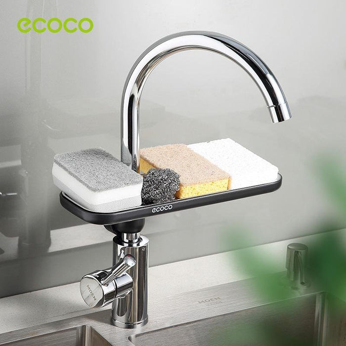 Ecoco Dish Brush Holder, Sink Caddy Sponge Holder, Soap Organizer, Faucet Storage Rack, Shower Tray, Stainless Steel Drainer Shelf, Home Kitchen Bathroomm Use - amazingooh