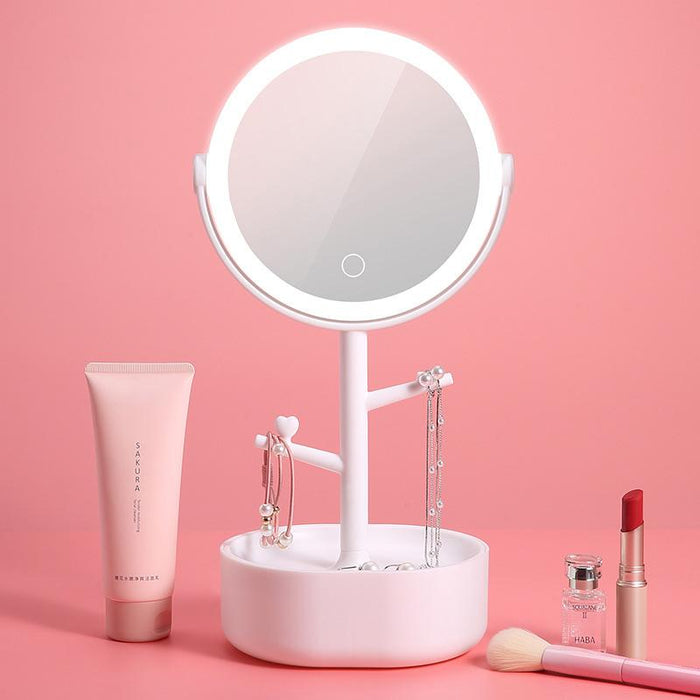 Ecoco Smart LED Light Cosmetic Makeup Mirror USB Touch Screen Home Desk Vanity 360° - amazingooh