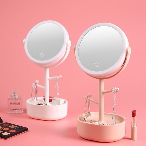 Ecoco Smart LED Light Cosmetic Makeup Mirror USB Touch Screen Home Desk Vanity 360° - amazingooh