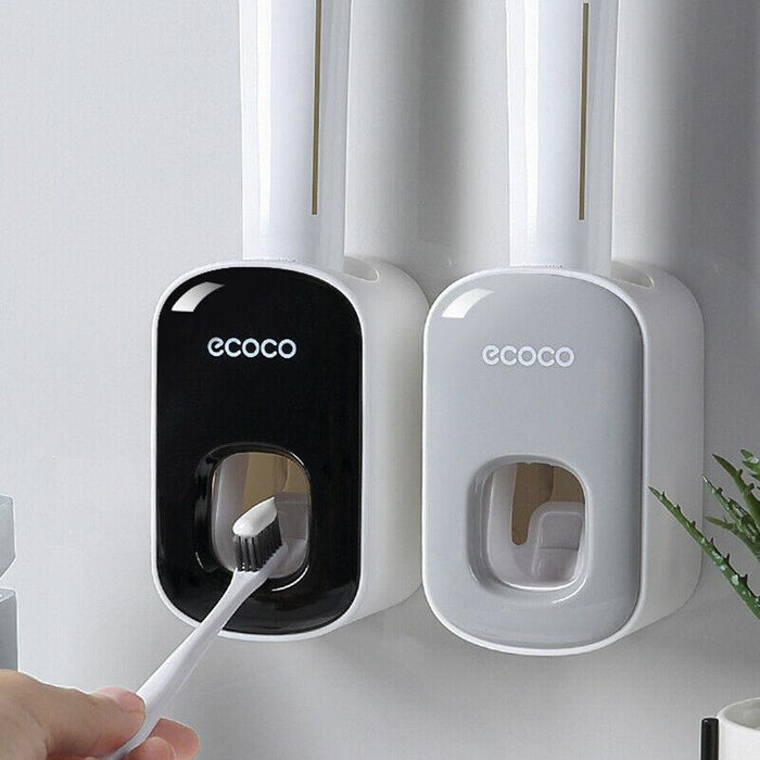 Ecoco Wall mount auto ands Free Toothpaste Dispenser Automatic Toothpaste Squeezer Bathroom Toothpaste Holder - amazingooh