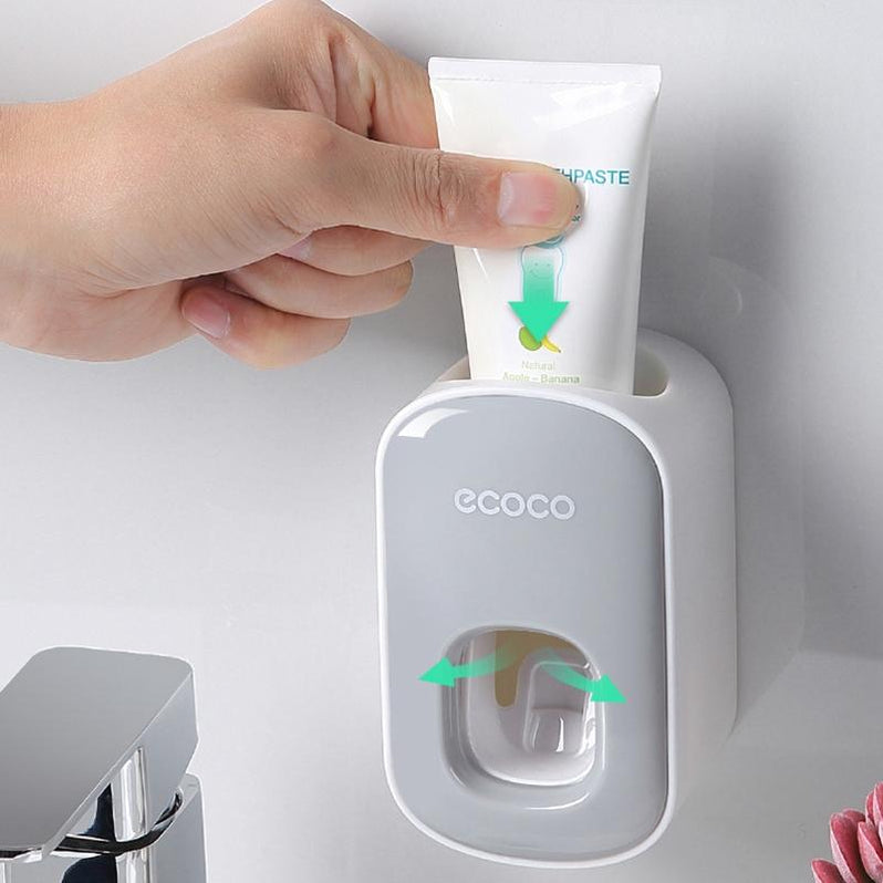 Ecoco Wall mount auto ands Free Toothpaste Dispenser Automatic