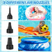 Electric Pump for inflatables with 3 Nozzles, AC 240V/DC 12V 50W High Power Electric Air Pump for Air Bed Mattress Inflatables Paddling Pool Beach Toys - Amazingooh Wholesale