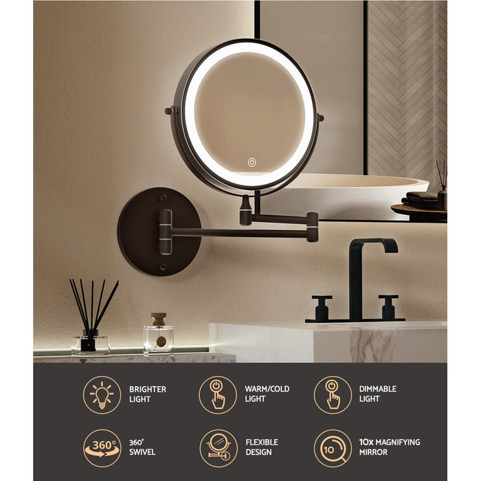Embellir Extendable Makeup Mirror 10X Magnifying Double-Sided Bathroom Mirror BR - Amazingooh Wholesale
