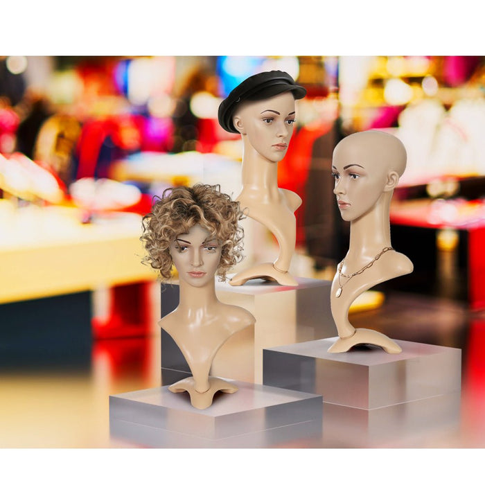 Embellir Female Mannequin Head Dummy Model Display Shop Stand Professional Use - Amazingooh Wholesale