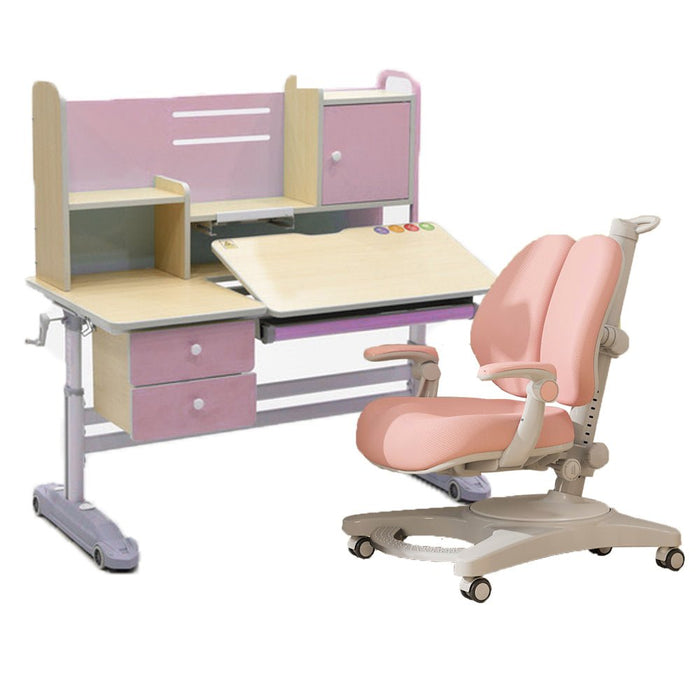 Ergonomic Height Adjustable Children Kids Study Desk Chair Set 120cm Blue Pink AU - Amazingooh Wholesale