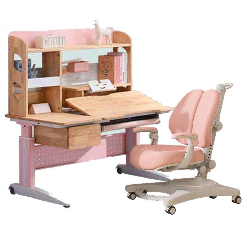 Ergonomic Solid Rubber Wood Height Adjustable Children Kids Ergonomic Study Desk Chair 120cm AU - Amazingooh Wholesale