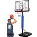 Everfit 3.05M Basketball Hoop Stand System Ring Portable Net Height Adjustable Blue - Amazingooh Wholesale