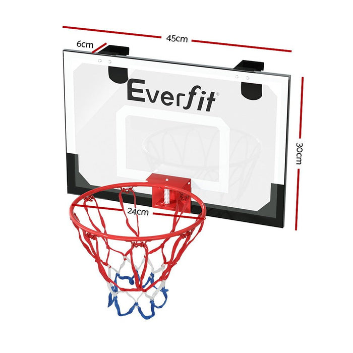 Everfit Mini Basketball Hoop Door Wall Mounted Kids Sport Backboard Indoor Black - Amazingooh Wholesale