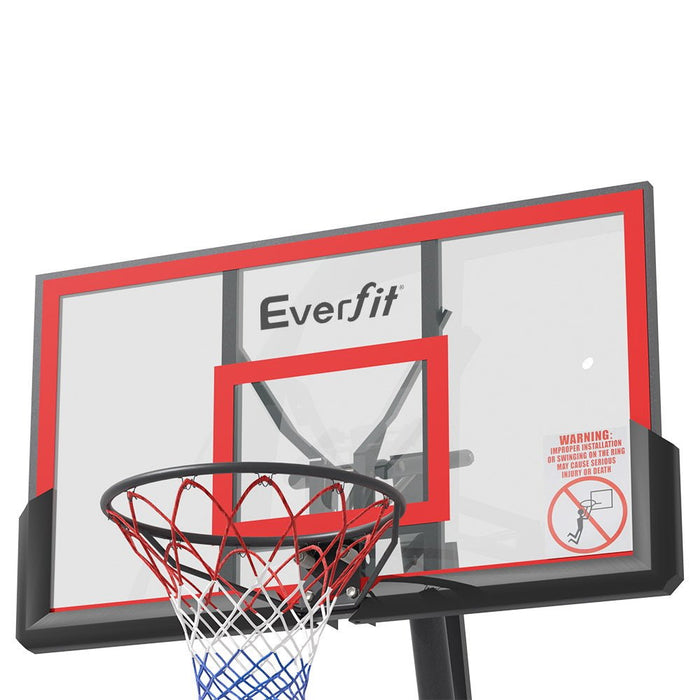 Everfit Portable Basketball Hoop Stand System Height Adjustable Net Ring Red - Amazingooh Wholesale