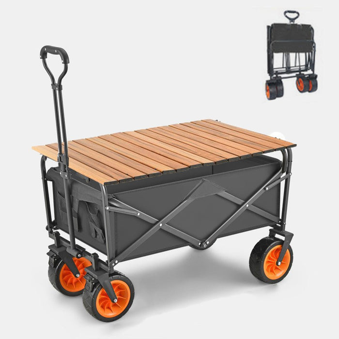 Folding Beach Wagon Cart Trolley Garden Outdoor Picnic Camping Sports Market Collapsible Shop - Amazingooh Wholesale