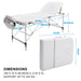 Forever Beauty White Portable Beauty Massage Table Bed Therapy Waxing 3 Fold 70cm Aluminium - Amazingooh Wholesale