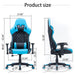 Gaming Chair Ergonomic Racing chair 165° Reclining Gaming Seat 3D Armrest Footrest - amazingooh