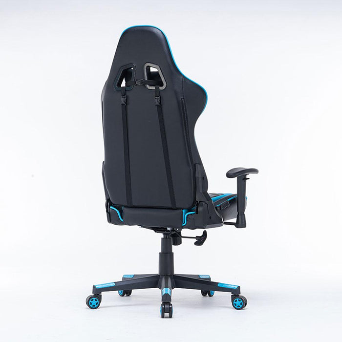 Gaming Chair Ergonomic Racing chair 165° Reclining Gaming Seat 3D Armrest Footrest Black - amazingooh