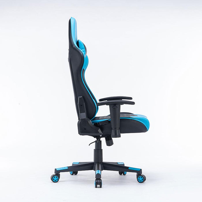 Gaming Chair Ergonomic Racing chair 165° Reclining Gaming Seat 3D Armrest Footrest Black - amazingooh