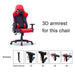 Gaming Chair Ergonomic Racing chair 165° Reclining Gaming Seat 3D Armrest Footrest Black - amazingooh