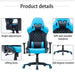 Gaming Chair Ergonomic Racing chair 165° Reclining Gaming Seat 3D Armrest Footrest Green Black - amazingooh