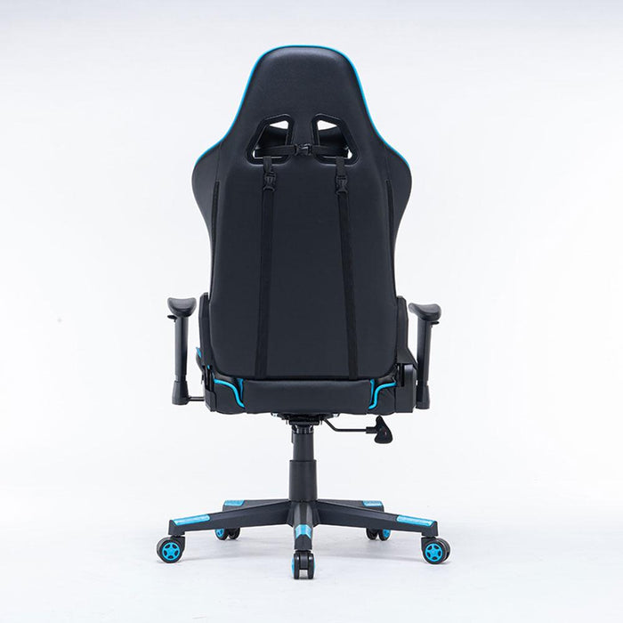 Gaming Chair Ergonomic Racing chair 165° Reclining Gaming Seat 3D Armrest Footrest Purple Black - amazingooh