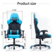 Gaming Chair Ergonomic Racing chair 165° Reclining Gaming Seat 3D Armrest Footrest Red Black - amazingooh