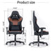 Gaming Chair Ergonomic Racing chair with 7 RGB Lights 165° Bluetooth Speaker Reclining Gaming Seat - amazingooh