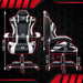 Gaming Chair Office Computer Seating Racing PU Executive Racer Recliner Black Large - amazingooh