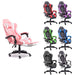 Gaming Chair Office Computer Seating Racing PU Executive Racer Recliner Green Black Large Footrest - Amazingooh Wholesale