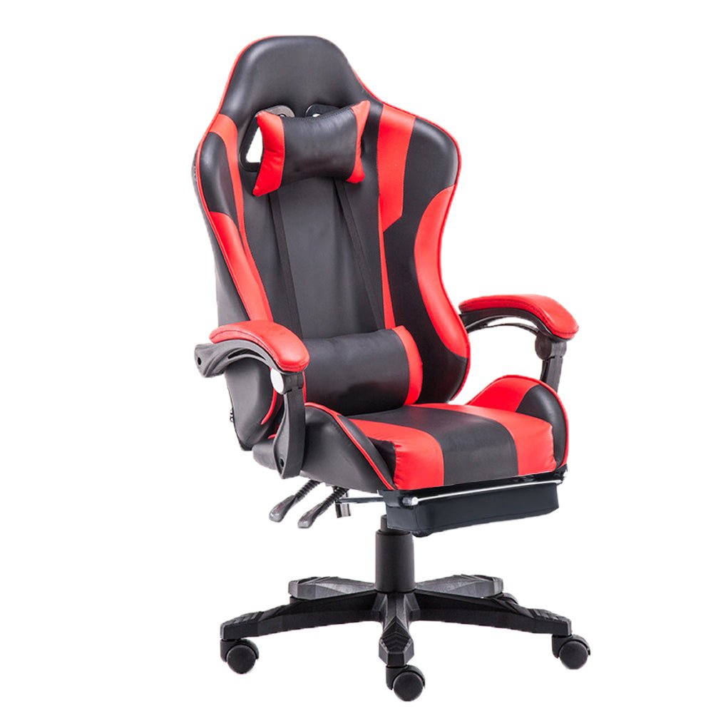 Red Racing Computer Chair Gaming Chair Office Computer Seating Racing PU Executive Racer Recliner ...