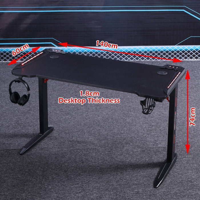 Gaming Desk Desktop PC Computer Desks Desktop Racing Table Office Laptop Home AU - amazingooh