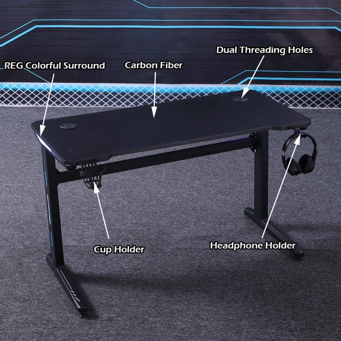 Gaming Desk Desktop PC Computer Desks Desktop Racing Table Office Laptop Home AU - amazingooh