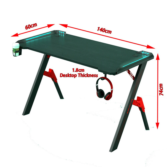 Gaming Desk Desktop PC Computer Desks Desktop Racing Table Office Laptop Home AU - amazingooh