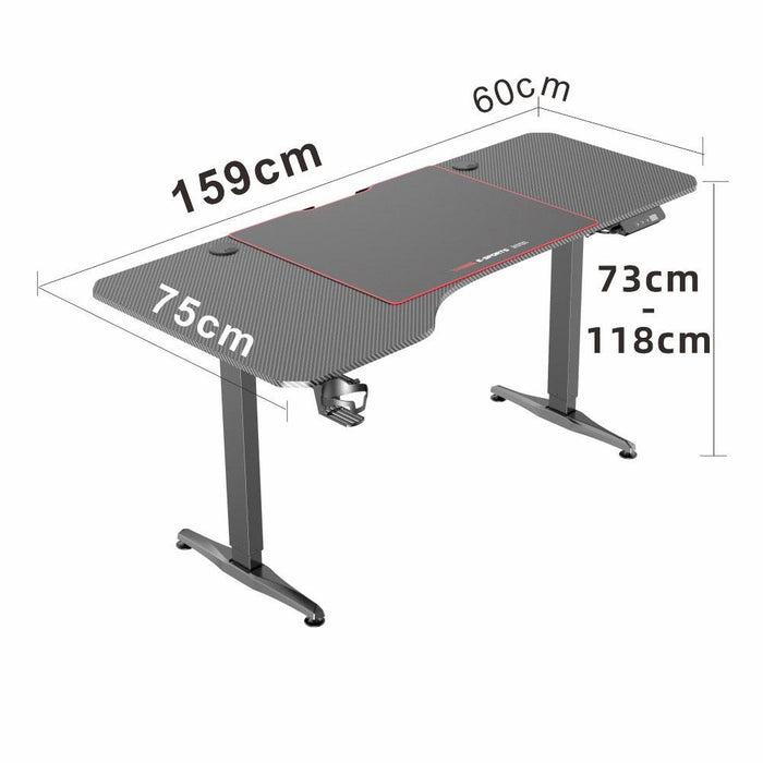 Gaming Standing Desk Home Office Lift Electric Height Adjustable Sit To Stand Motorized Standing Desk - amazingooh