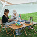 Garden Outdoor Furniture Camping Table and Chair Egg Roll Picnic Desk Folding Beach Set - Amazingooh Wholesale