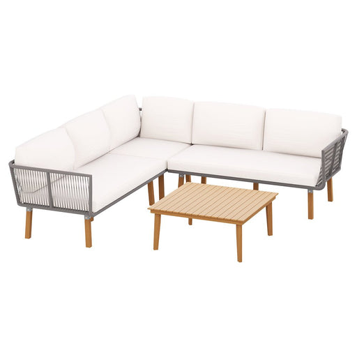 Gardeon 5-Seater Outdoor Sofa Set Aluminum Lounge Setting Wooden - Amazingooh Wholesale