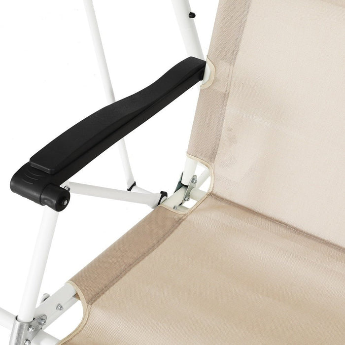 Gardeon Outdoor Swing Chair Garden Lounger 2 Seater Canopy Patio Furniture Beige - Amazingooh Wholesale
