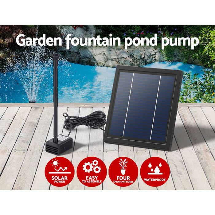 Gardeon Solar Pond Pump Submersible Powered Garden Pool Water Fountain Kit 6.1FT - Amazingooh Wholesale